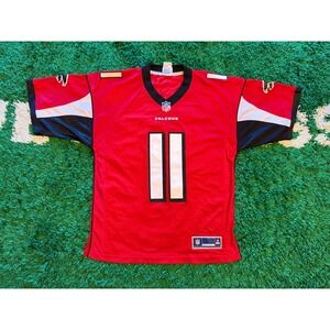 NFL Pro Line Atlanta Falcons Jersey Mens Medium Red Excellent #11 Football Mesh